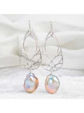 AA+ Pendientes de perlas barrocas de agua dulce
