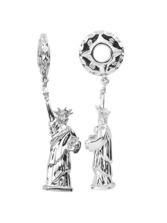 Storywheels Estatua de la Libertad con diamantes colgando de plata esterlina Rueda SOLO 2 DISPONIBLES -336812