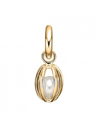 STORY by Kranz & Ziegler Gold Plated Caged White Pearl Charm-340640