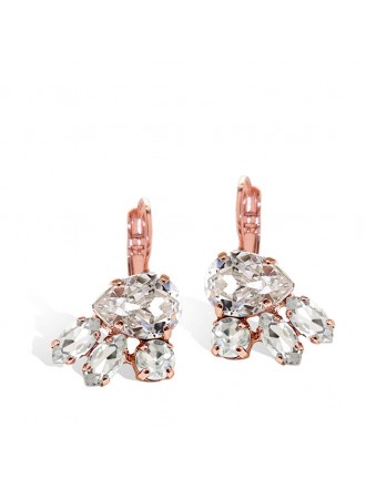Pendientes Mariana On a Clear Day Rose Pear Cluster