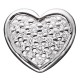 Botón de corazón con pavé transparente de plata de ley STORY by Kranz & Ziegler-346923