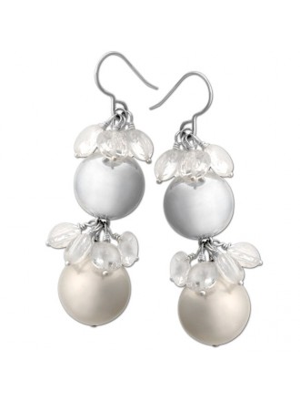 Pendientes de perlas y topacio blanco-334219